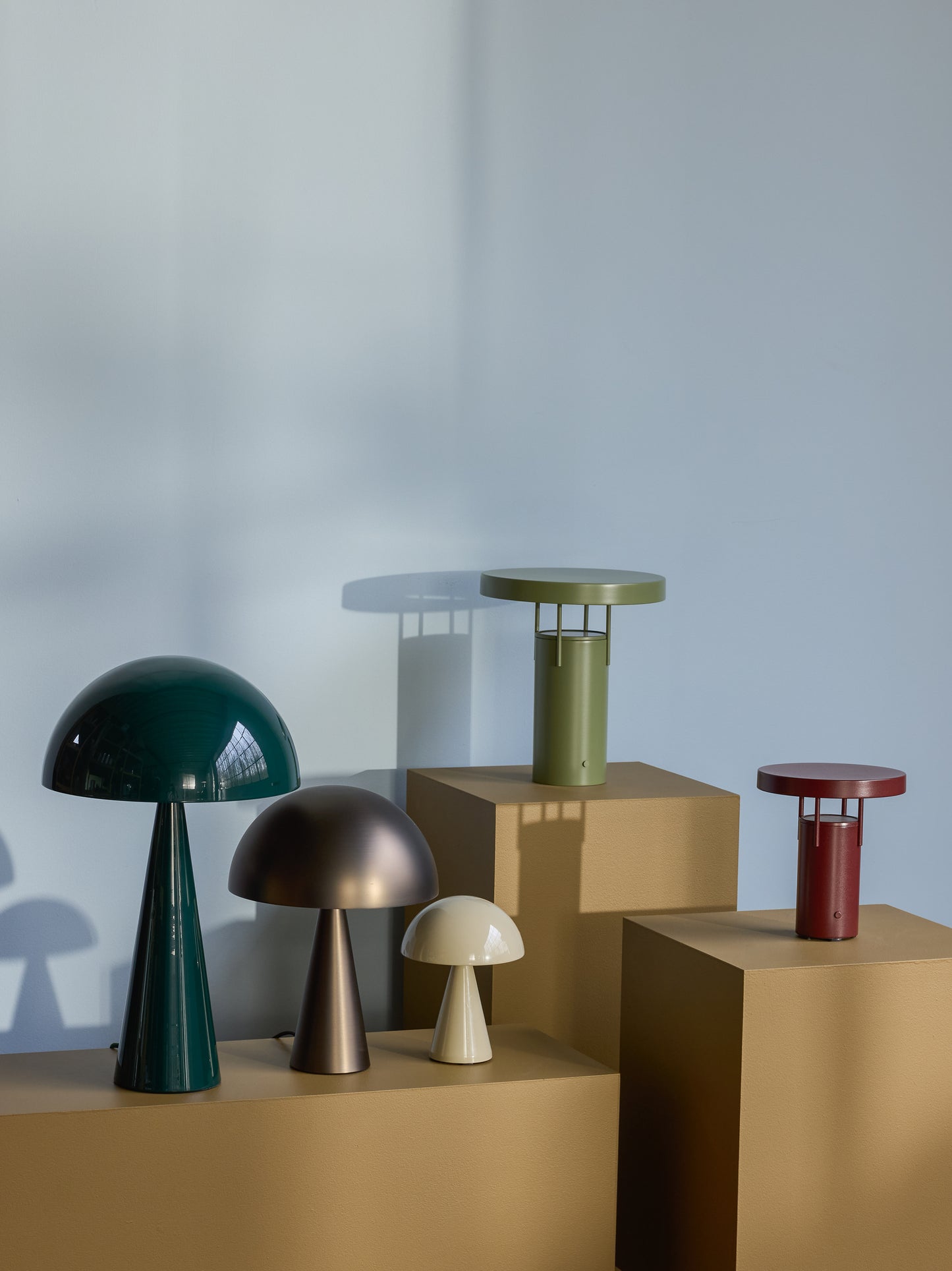 Lampe de table Mush haute vert foncé