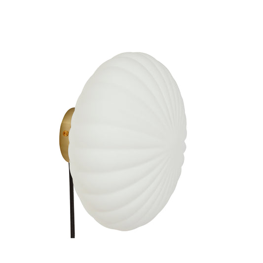 Lampe Kumu Ø25 Blanche Verre soufflé