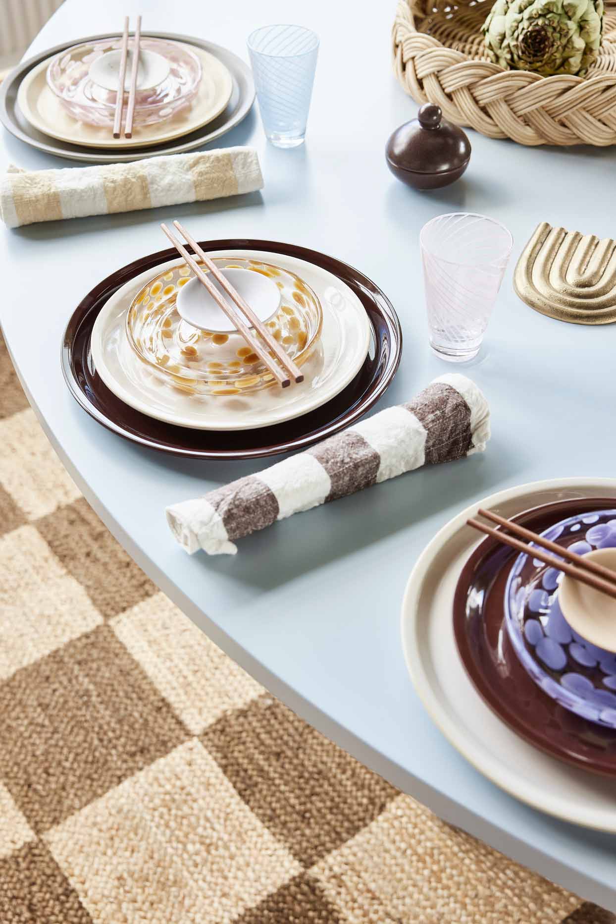 Assiette à dessert Jali  marron