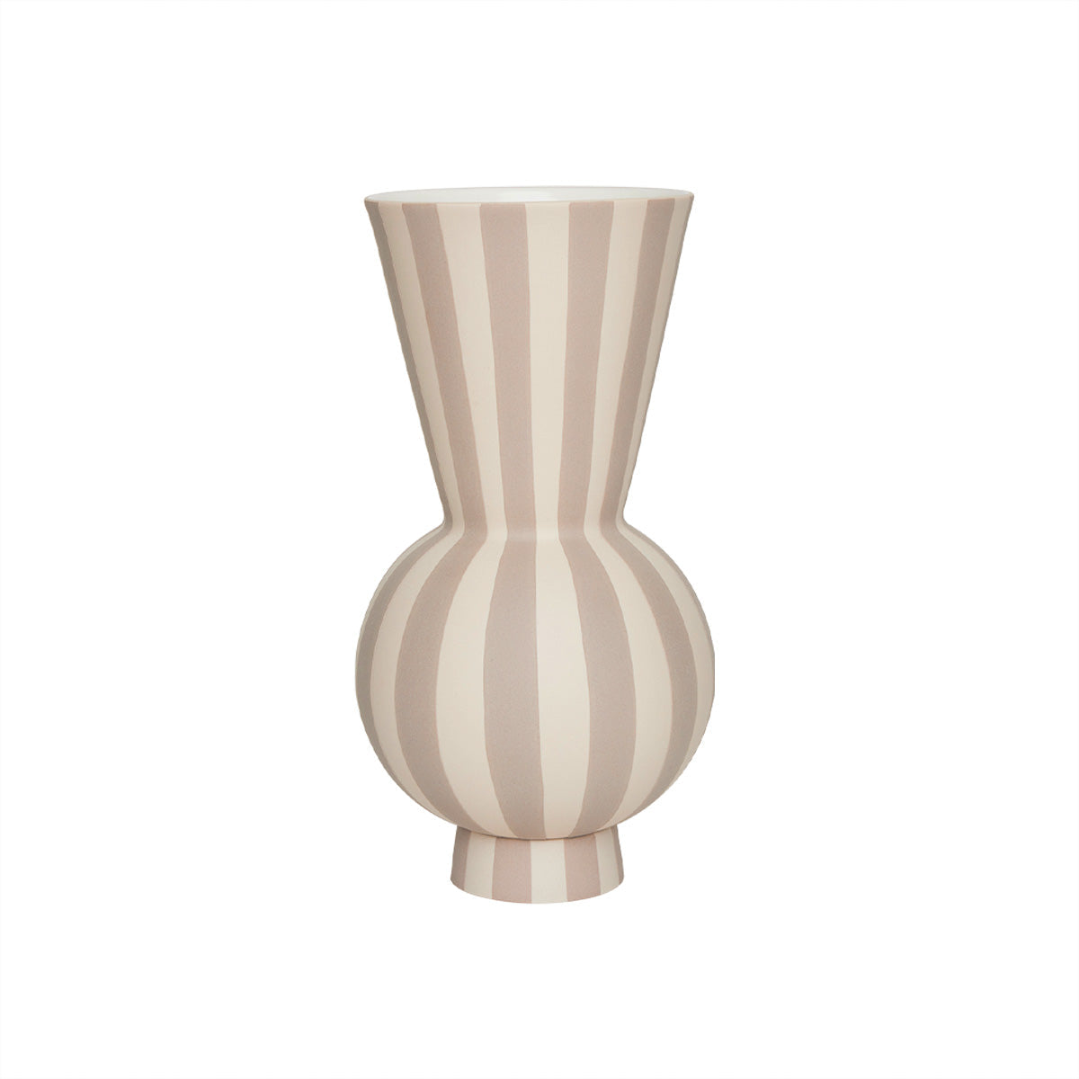 Vase Toppu en grés  - Rond / Beige
