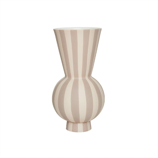 Vase Toppu en grés  - Rond / Beige