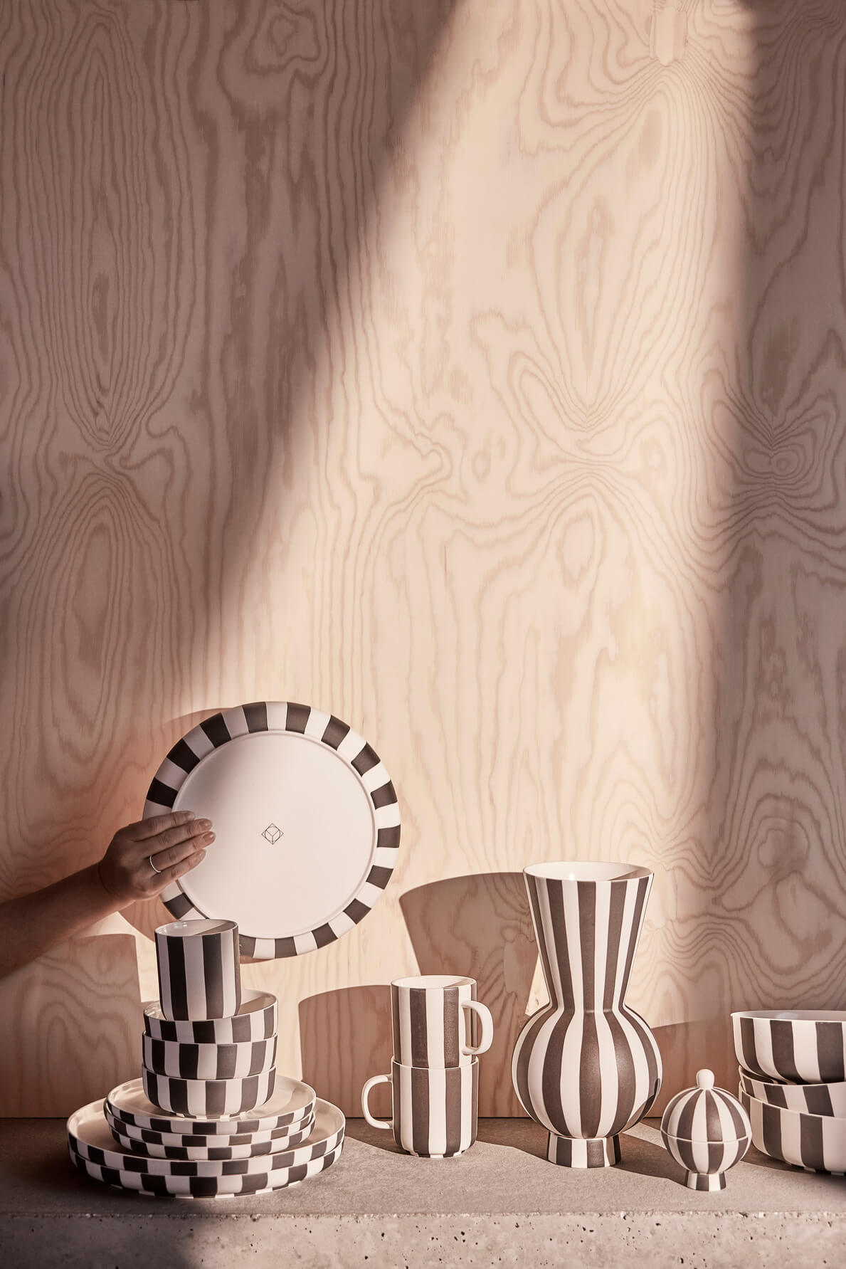 Sucrier-Bonbonnière Toppu en grés