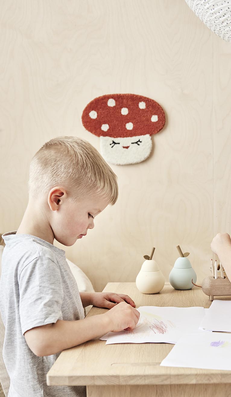 Accroche murale miniature en forme de champignon