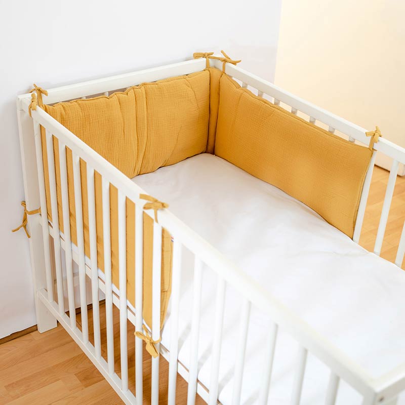 tour de lit coton bio honey made in france papate gots enfants biologique