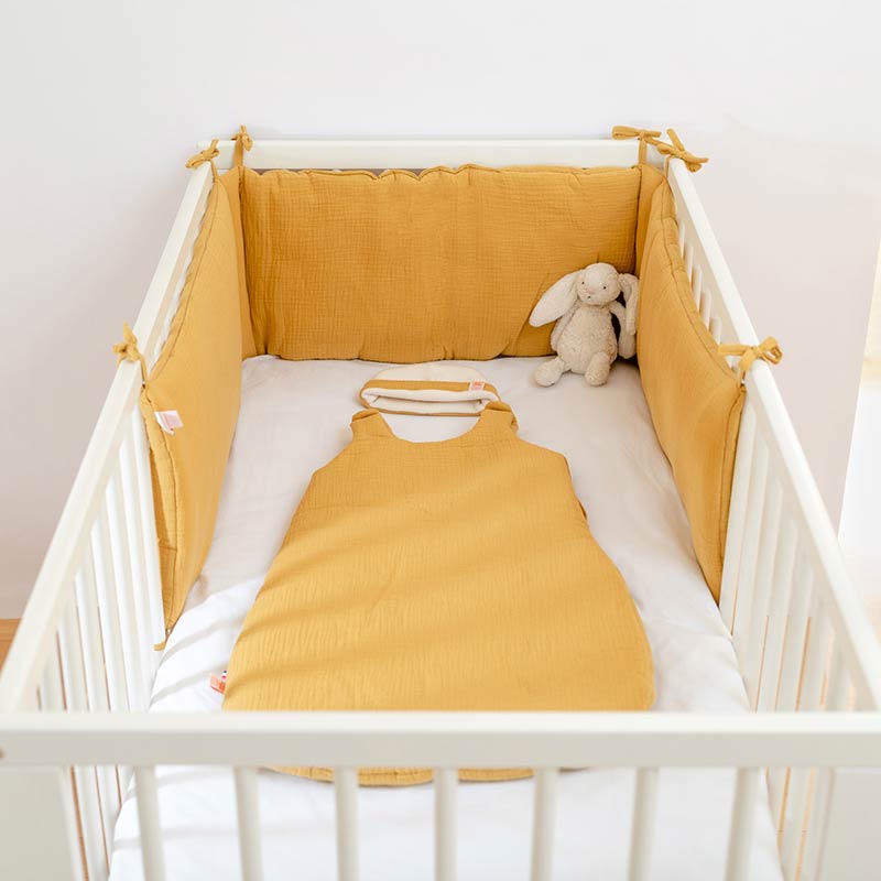 tour de lit coton bio honey made in france papate gots bébé
